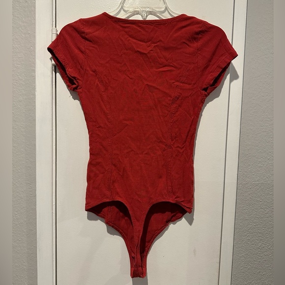 Free People Deep V bodysuit with princess seams - Picture 3 of 15
